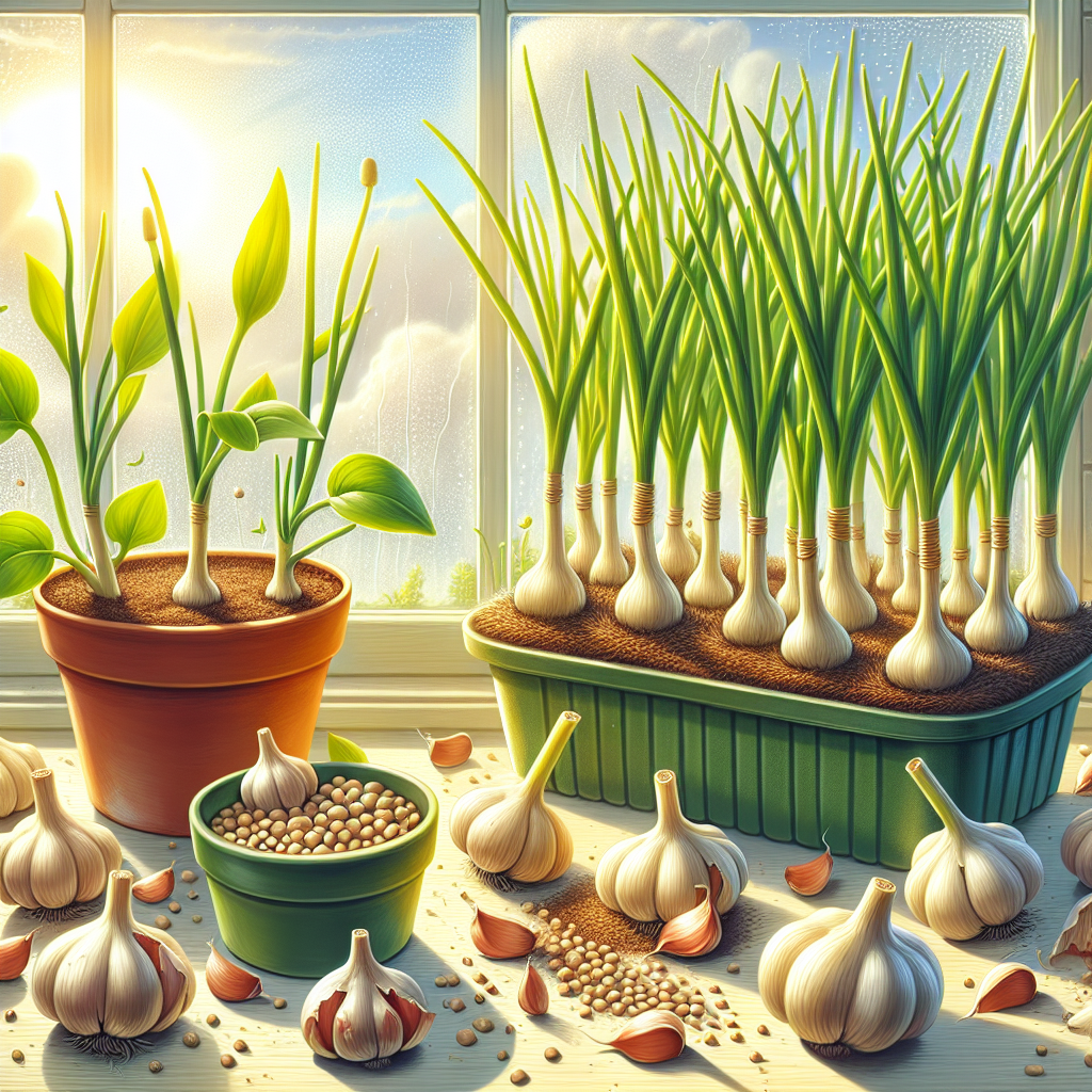 garlic growing