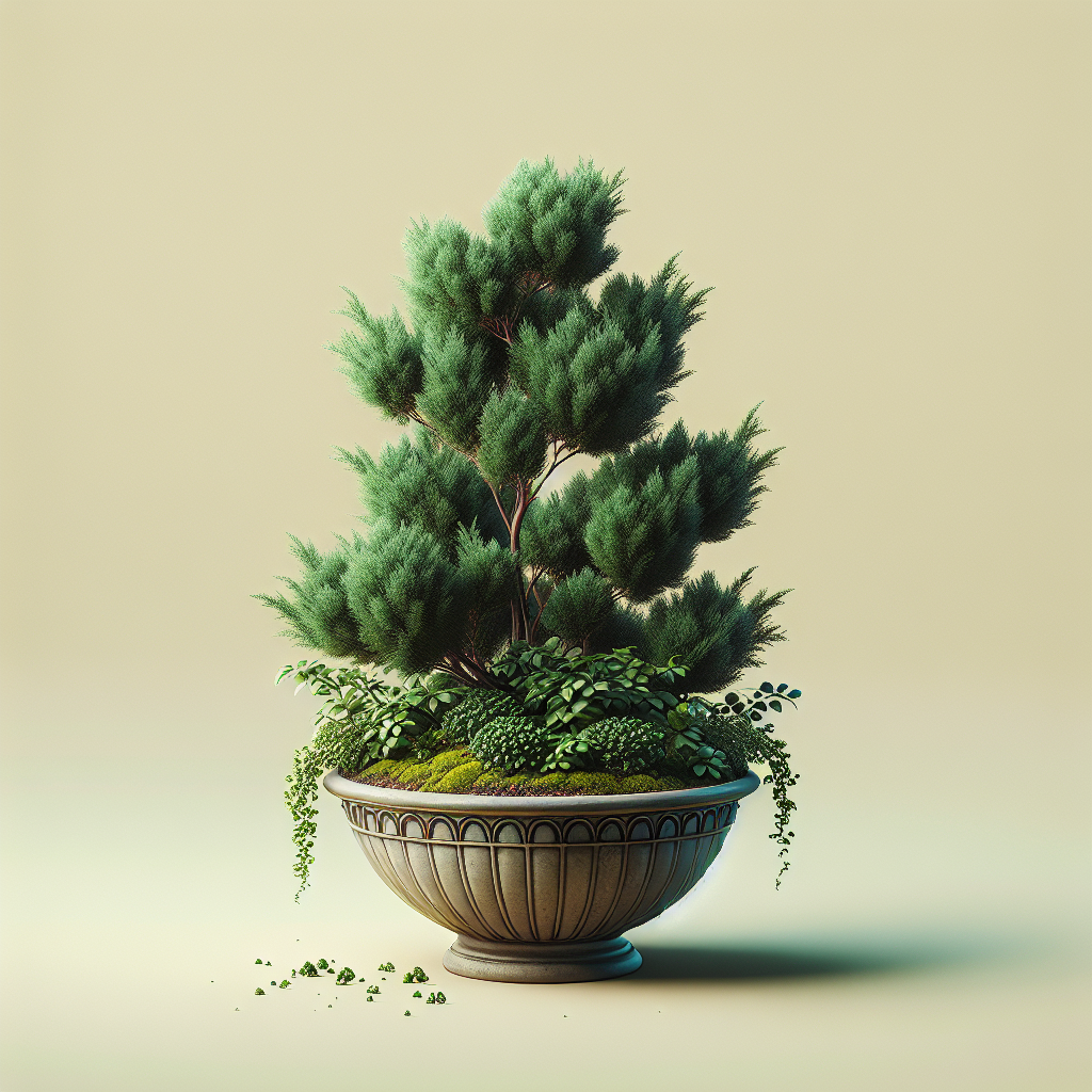 Achieve Green Serenity: Juniper's Beauty in Container Planting