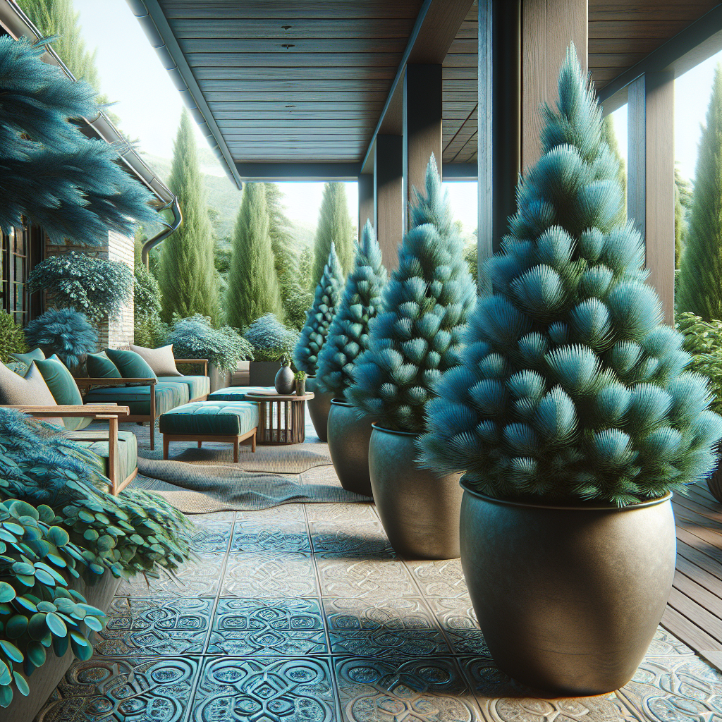 Blue Point Juniper in Pots: Captivating Beauty on Your Patio