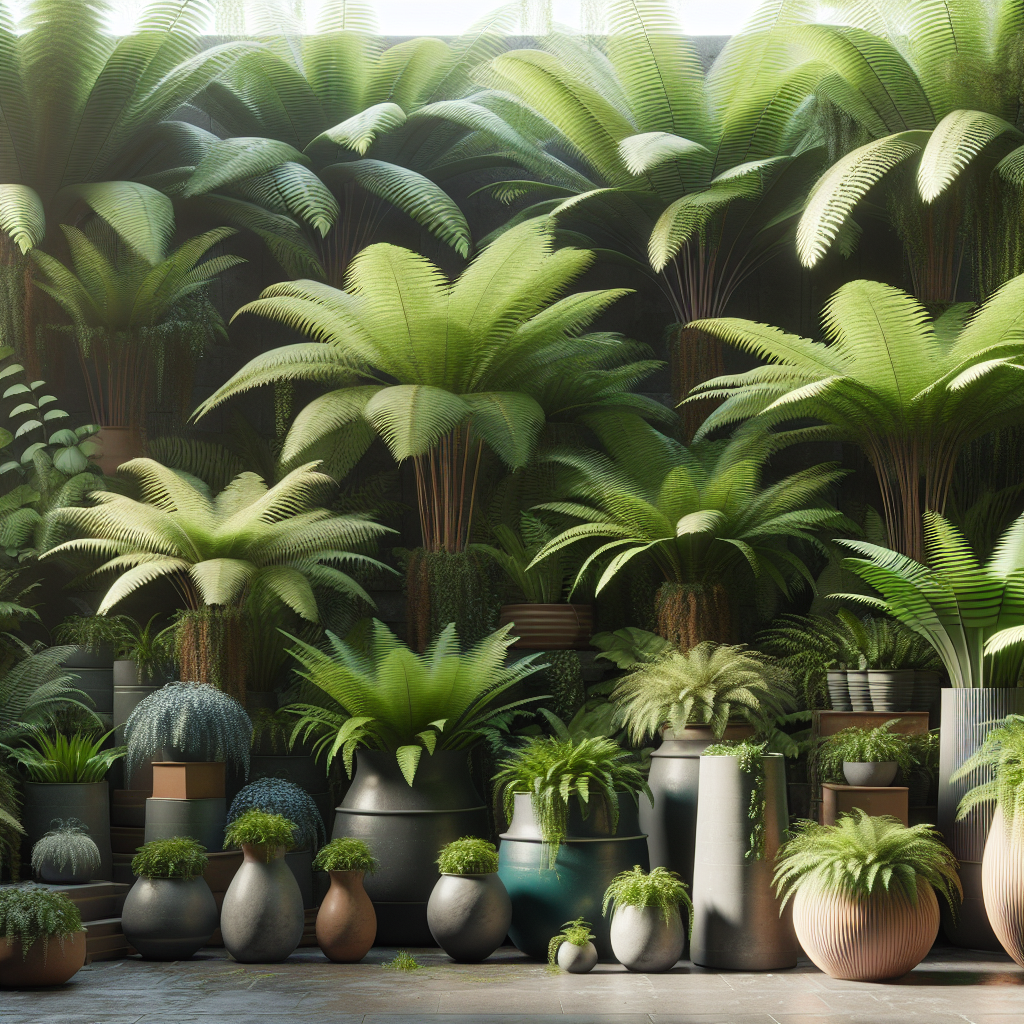 Creating a Tropical Oasis with Ferns in Containers