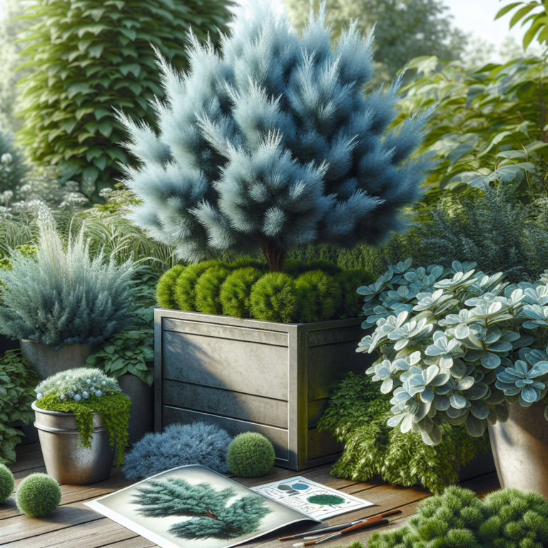 Designing with Containers Blue Point Juniper as a Focal Point Enjoy