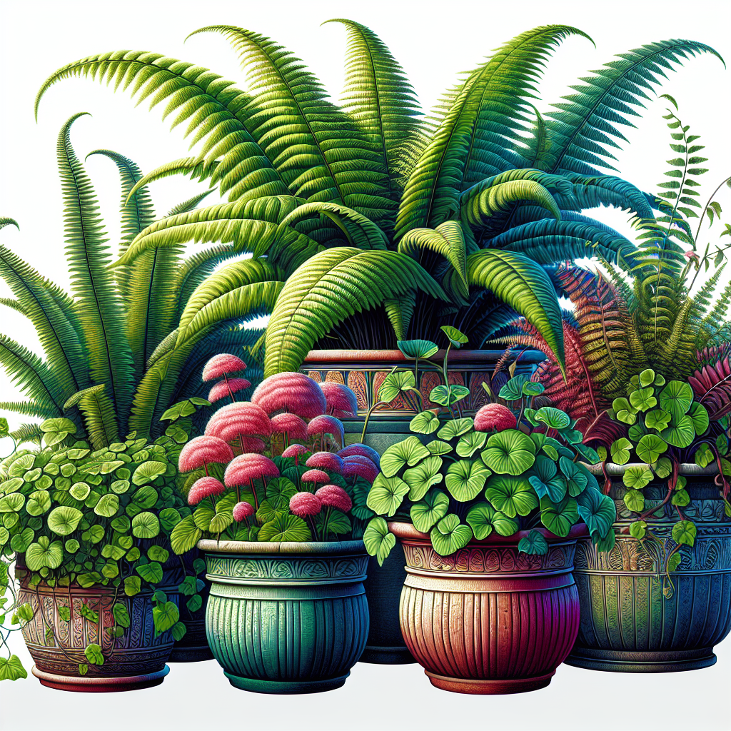 Enhancing Container Gardens with Ferns