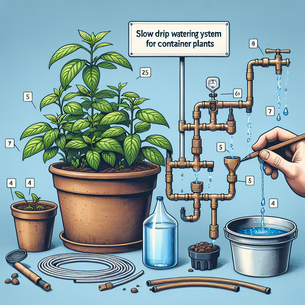 How to Set up a Slow Drip Watering System for Container Plants