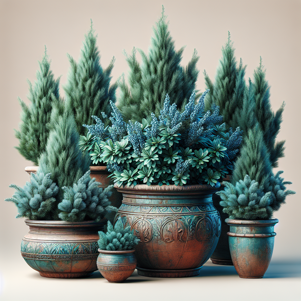 The Beauty of Blue Point Juniper in Pots