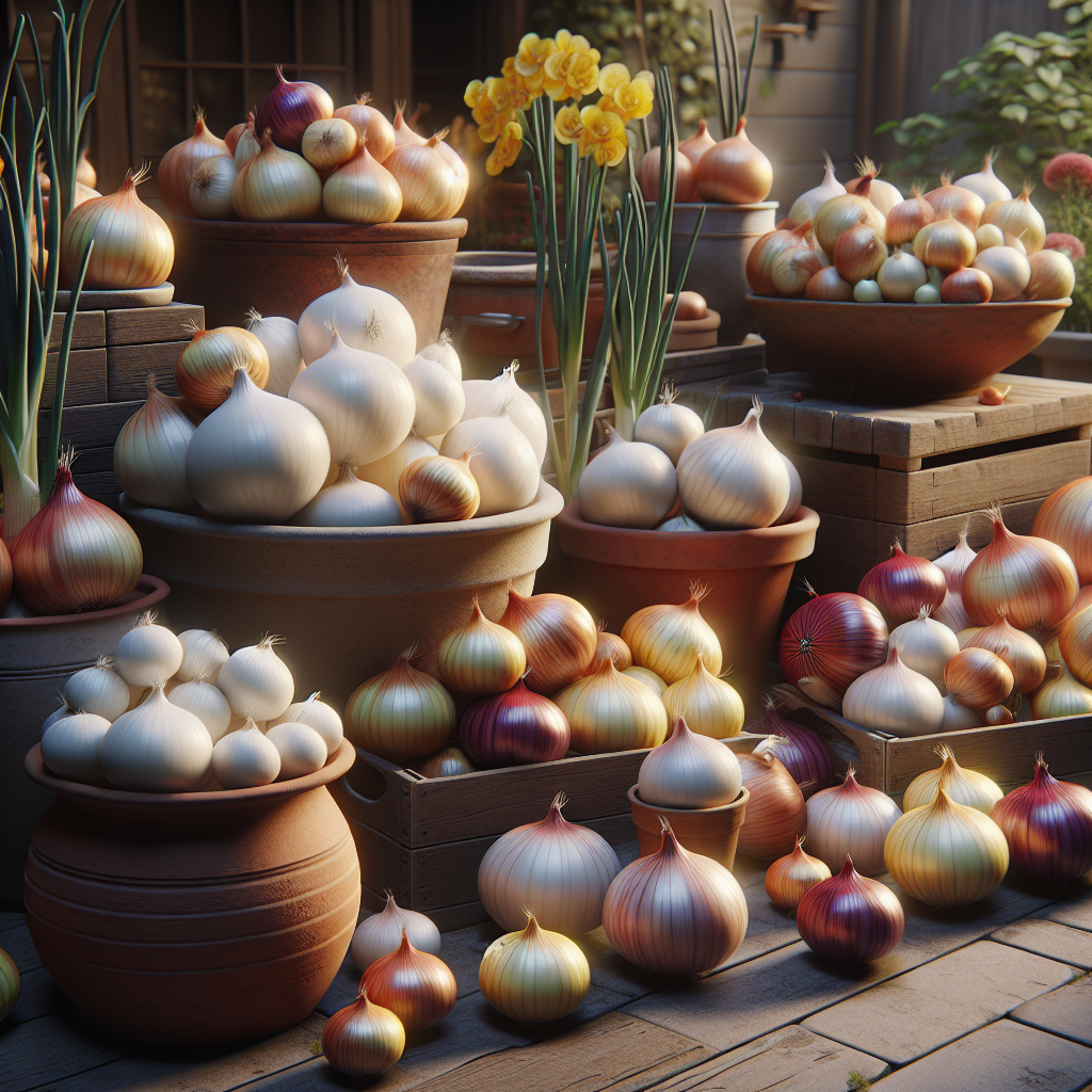 Utilizing Onions as a Decorative Element in Your Container Garden
