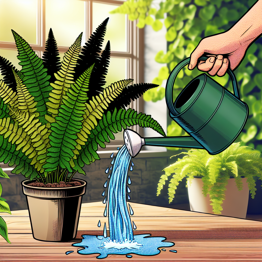 Importance of Proper Watering Techniques when growing Ferns indoors