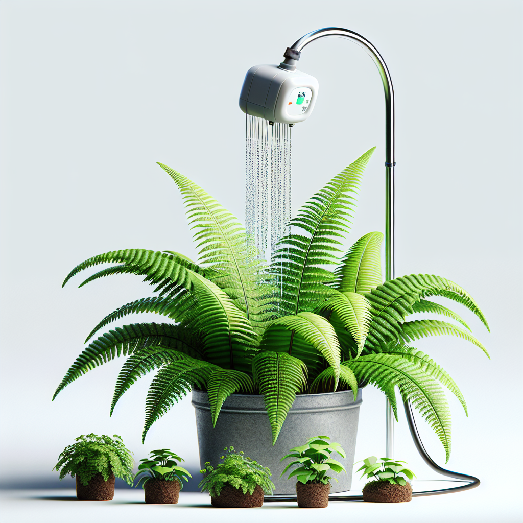 Maintaining healthy ferns with a slow drip watering system