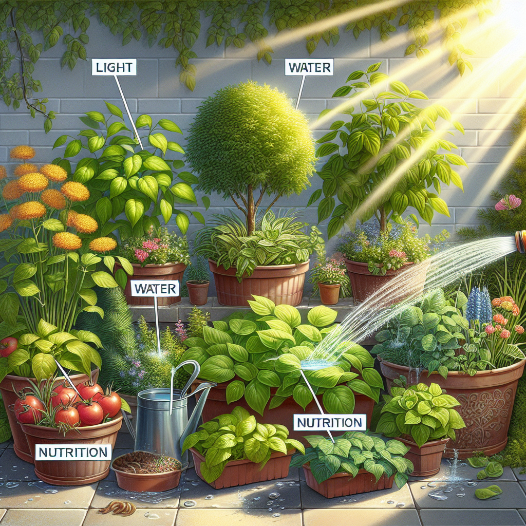 The Essentials of Container Gardening: Light, Water, and Nutrition