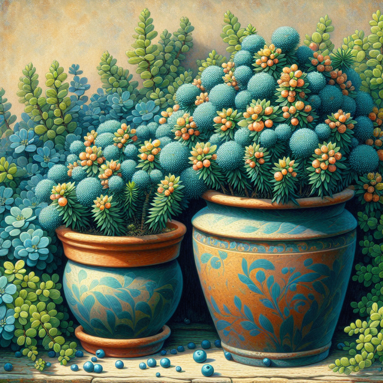 Thriving Blue Point Junipers in Pots Enjoy Container Gardening