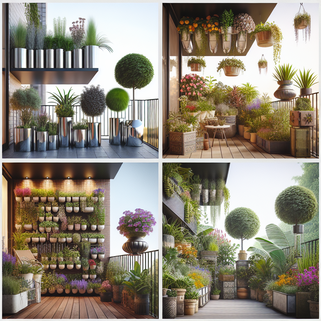 Unique Ideas for Balcony Container Gardens