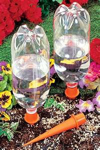 Make your own slow drip watering system.