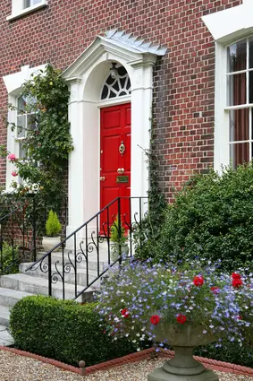 Make a welcoming entry with container gardens.