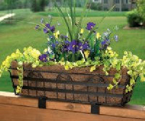 Rail planter container garden.